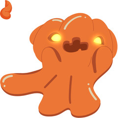 Halloween cute  pumpkin ghost