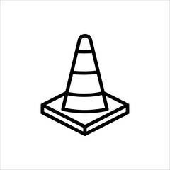 Construction cone icon, vector illustration design. isolated on white background