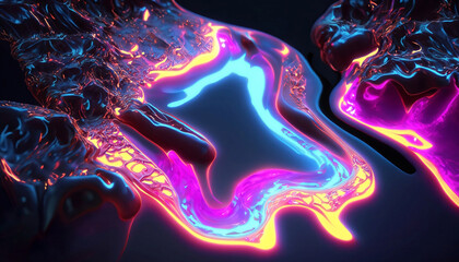 abstract neon liquid background