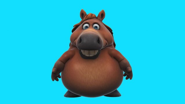 Fun 3D cartoon horse (with alpha channel included)