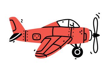 Airplane as Aircraft Flying in the Air Vector Illustration