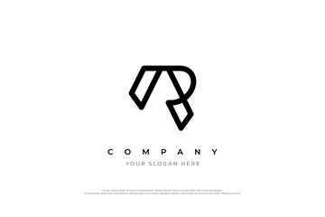 Initial Letter AR or RA Monogram Logo Design