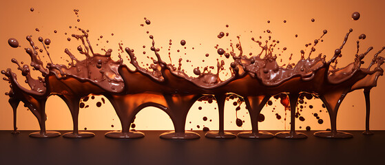 Melting Chocolate Splashes
