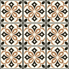Tile pattern geometric repeat mosaic wall background classic shape texture