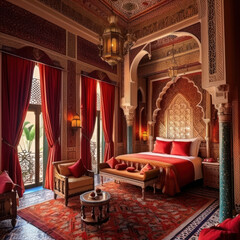 Moroccan Riad rich jewel-toned palette

