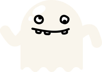 Crazy ghost illustration