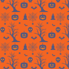 Seamless Halloween Pattern Vector