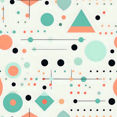 seamless colorful pattern with shapes