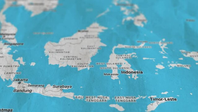 Southeast Asia, Paper Travel Map