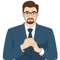 businessman with glasses Generative AI