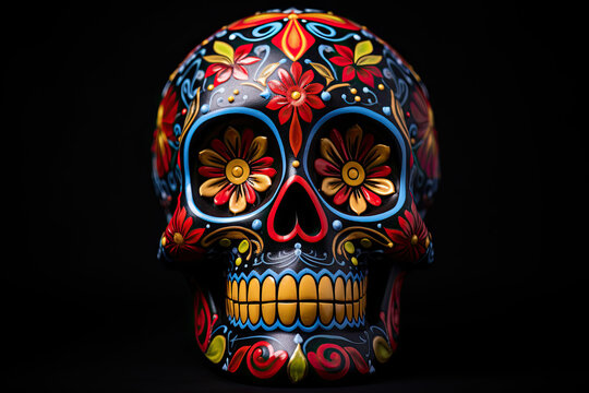 Mexican festival day of dead, cinco de mayo, dia de los muertos. Mexican, Skull Logo, Mascot for Cinco de Mayo and Day of the Dead, Festive dia de los muertos background