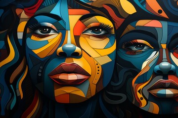 LGBT mosaic portrait of a woman