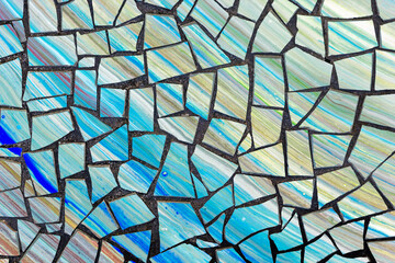 Mosaic illustration with colorful abstract texture and background.