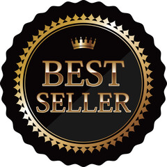 高級感のあるベストセラーのエンブレム　ブラック＆ゴールド