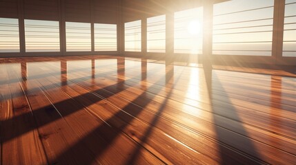 Sunlight dancing on polished hardwood floors