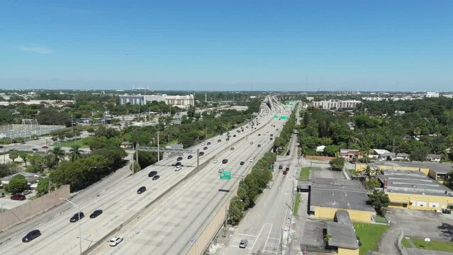 Miami - I95 -  Pan view north
