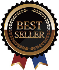 高級感のあるベストセラーのエンブレム　ブラック＆ゴールド