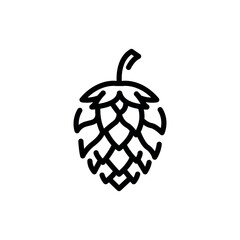 Hop black line icon.