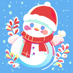 Cute Snowman Cartoon Funny Doodle Snowman Head Face with Different Emotions Set Winter Holidays Christmas and New Year Design snowboard winter outdoor festive happy xmas holiday Vector