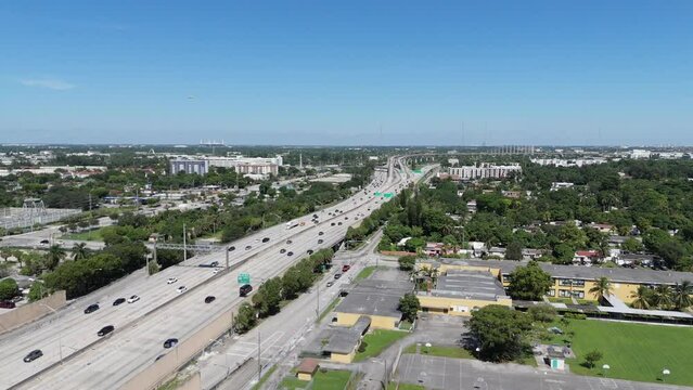 Miami - I95 -  Pan view north
