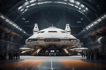 A digital Spaceport with a massive Spacecraft