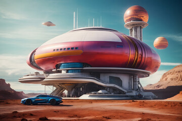 A digital Spaceport with a massive Spacecraft