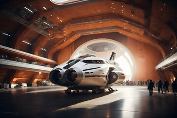 A digital Spaceport with a massive Spacecraft