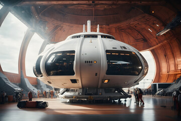 A digital Spaceport with a massive Spacecraft