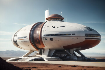 A digital Spaceport with a massive Spacecraft