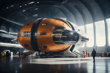 A digital Spaceport with a massive Spacecraft