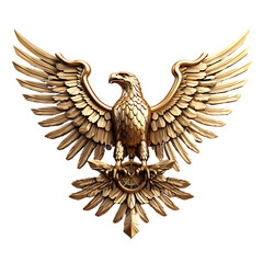 3d gold eagle symbol - obrazy, fototapety, plakaty