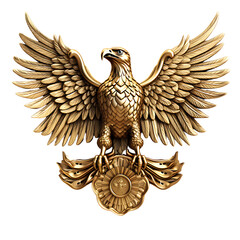 3d gold eagle symbol