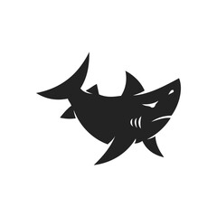 shark logo template Isolated. Brand Identity. Icon Abstract Vector graphic