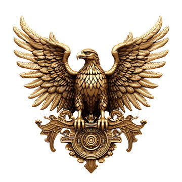3d gold eagle symbol