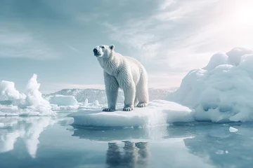 Foto op Canvas nature bear wildlife polar bear arctic conservation ice animal wilderness cold endangered preservation ecology winter snow climate  environment change warming global warming  © Lumos sp
