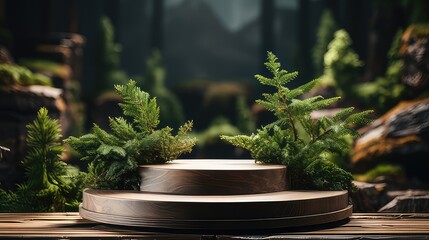 Abstract gradient green studio background for product presentation.