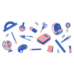 Hand Draw School Equipment