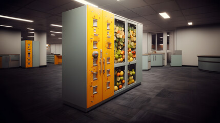 office fresh juice vending machine - obrazy, fototapety, plakaty