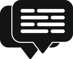 Chat icon simple vector. Web message. Speech line