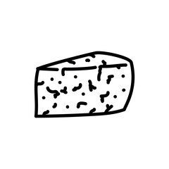 Cheese with mold Gorgonzola sign сolor line icon. Pictogram for web page.