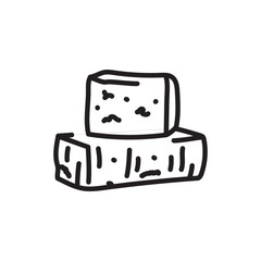 Limburger cheese sign сolor line icon. Pictogram for web page.