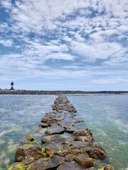 rocks and sea