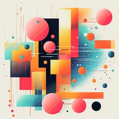 Obraz premium Contemporary Abstract Geometric Illustration