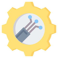 Optical Fibers Flat Icon