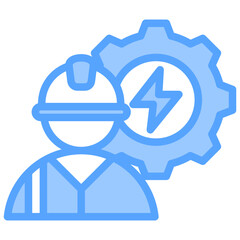 Electrical Engineering Blue Icon