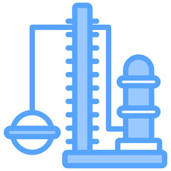 Petroleum Refining Blue Icon