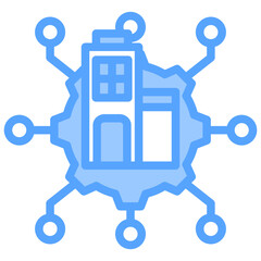 Infrastructure Blue Icon