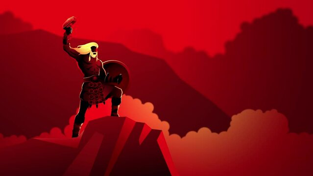 Norse god and goddess motion graphics series, Thor, the god of thunder and lightning