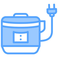 Rice Cooker Blue Icon