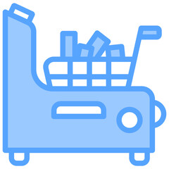 Deep Fryer Blue Icon